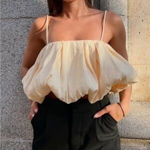 Zara Butter Yellow Camisole Top